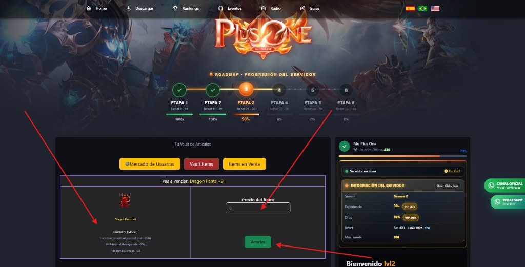 Paso 4: Precio en WC